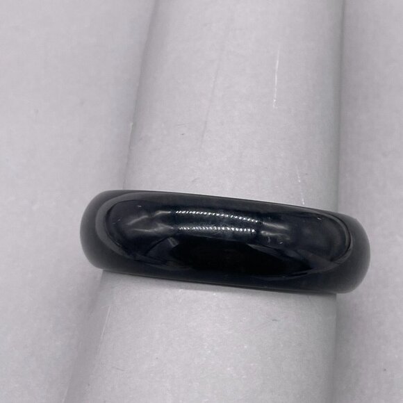 Natural Stone Cuff Bangle Bracelet Black - Picture 6 of 7